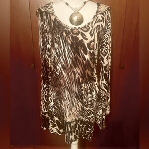 Berek Animal Print Tunic Sweater